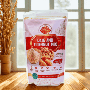 MacariusVille Date and Tigernut Mix 500g pouch – vegan, gluten-free, no added sugar date fruit and tigernut powder blend