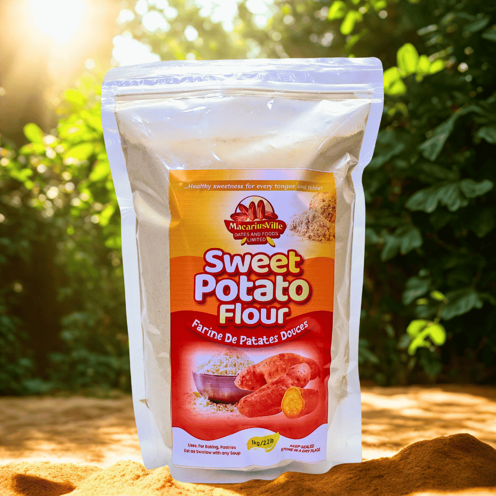 MacariusVille Sweet Potato Flour – Gluten-Free Flour for Baking & Swallow | 1kg Nigeria